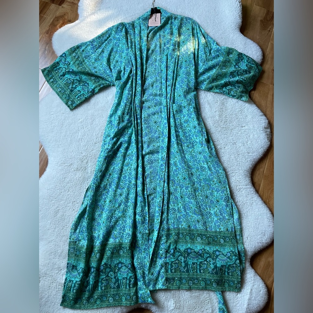 Spell | Sundown Maxi Robe Turquoise | M/L - Picture 10 of 16